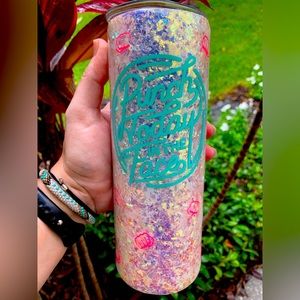 Custom glitter tumbler. Punch today in the face!